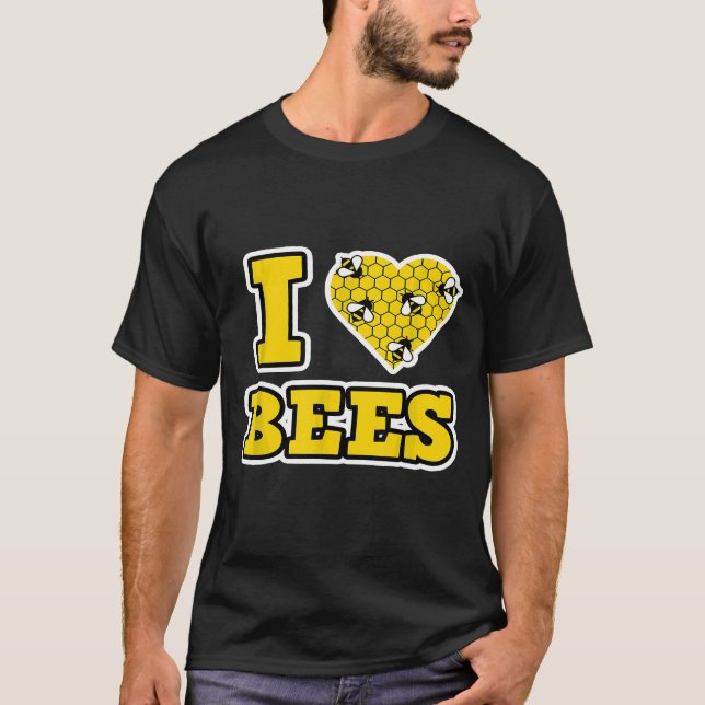 Camiseta Abelhas Para Mulheres E Homens Que Amo Abelhas (Frente)
