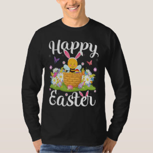 Camiseta Abelhas Páscoa, Ovos, Caça À Abelha Floral, Doming
