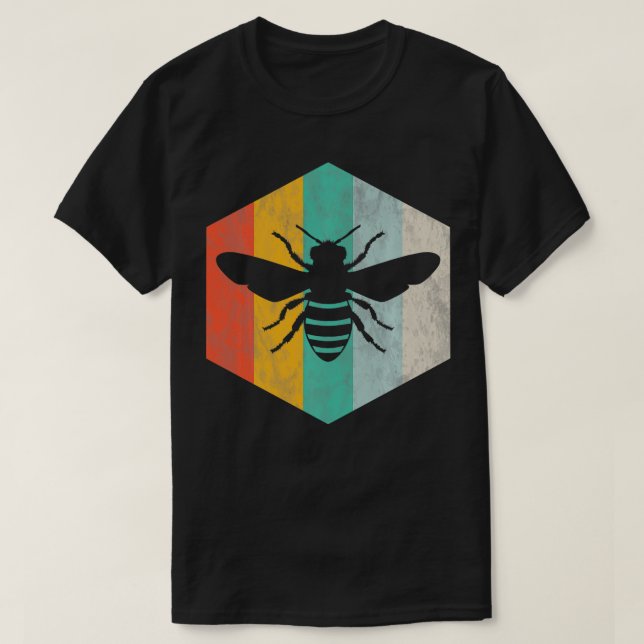 Camiseta Abelhas Retro Beekeeper (Frente do Design)