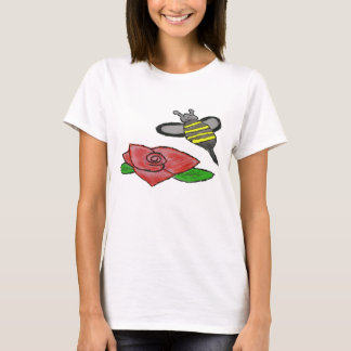 Camiseta Abelhas rosas Pretas Amarelas