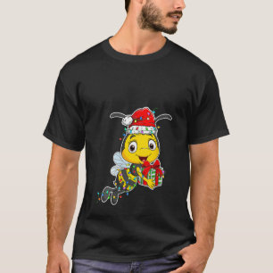 Camiseta Abelhas Vestindo Santa Hat Xmas Insetam Abelhas Du