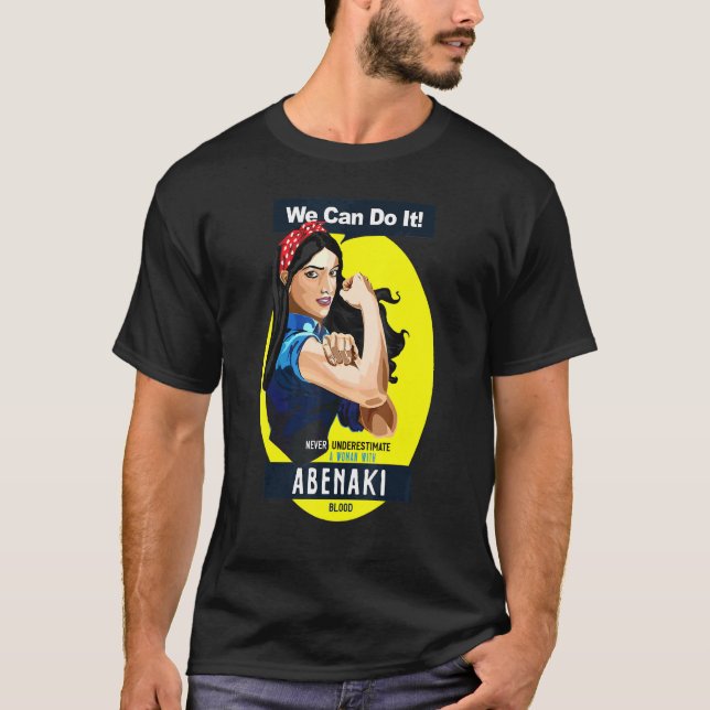 Camiseta Abenaki: Mulher Nativa Americana Indígena Nunca Su (Frente)