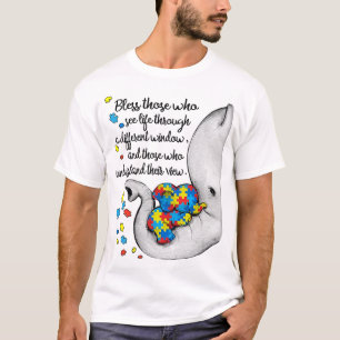Camiseta Abençoa aqueles que veem a vida através de uma jan
