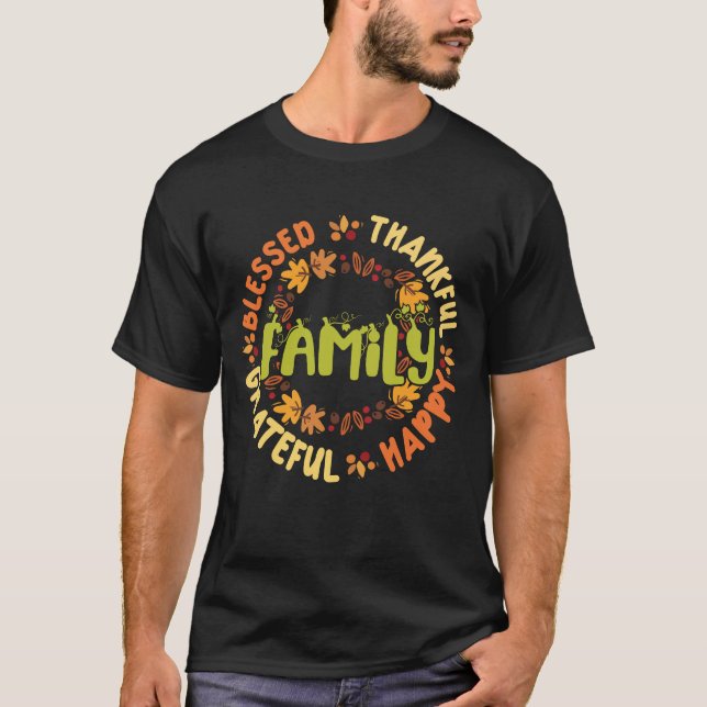 Camiseta Abençoada Ação de Graças à Família (Frente)