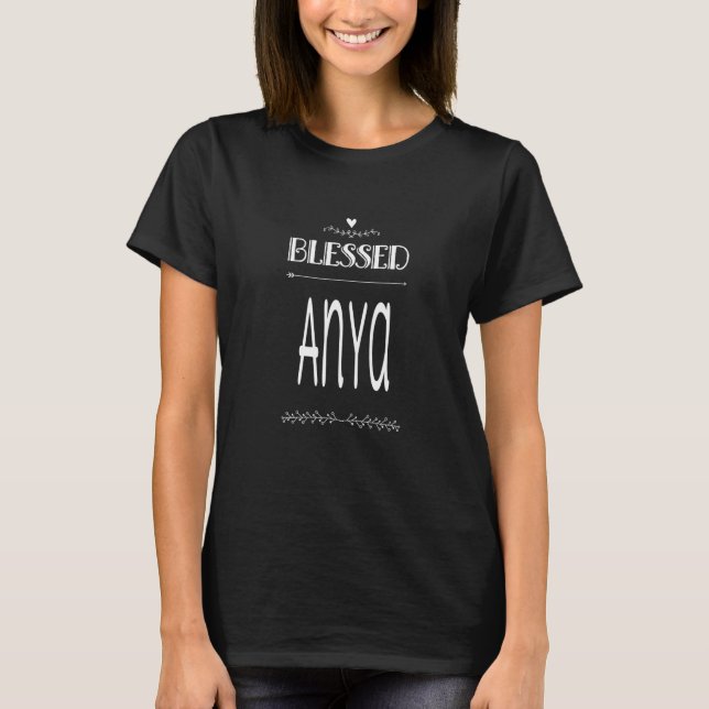 Camiseta Abençoada Avó Húngara de Anya (Frente)
