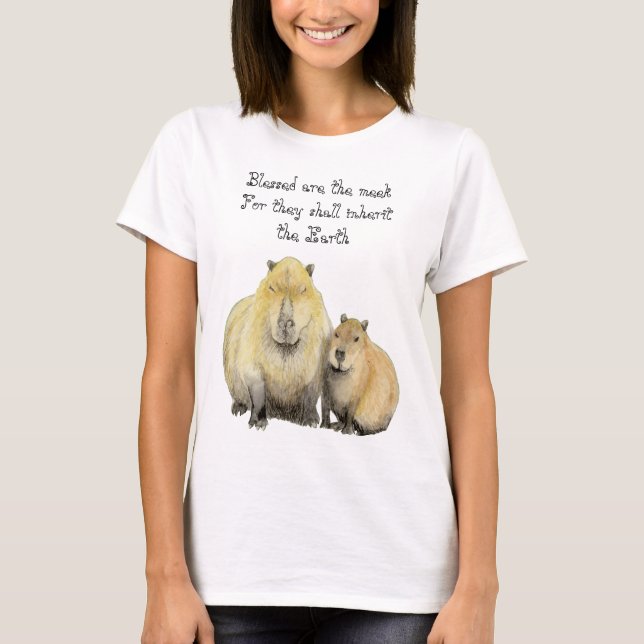 Camiseta Abençoada Capybara (Frente)