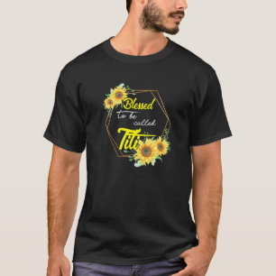 Camiseta Abençoada, Chamada Titi Sunflower Titi Mães d