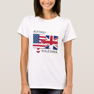 Camiseta Abençoada Junta dos EUA Union JACK Flag T-Shirt