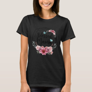 Camiseta Abençoada Mãe com Mãe Floral Dia 2023