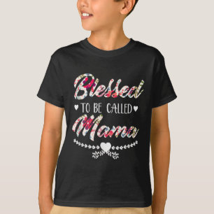 Camiseta Abençoada Mãe Ou Vovó Cita Mamãe Gráfica De Trendy