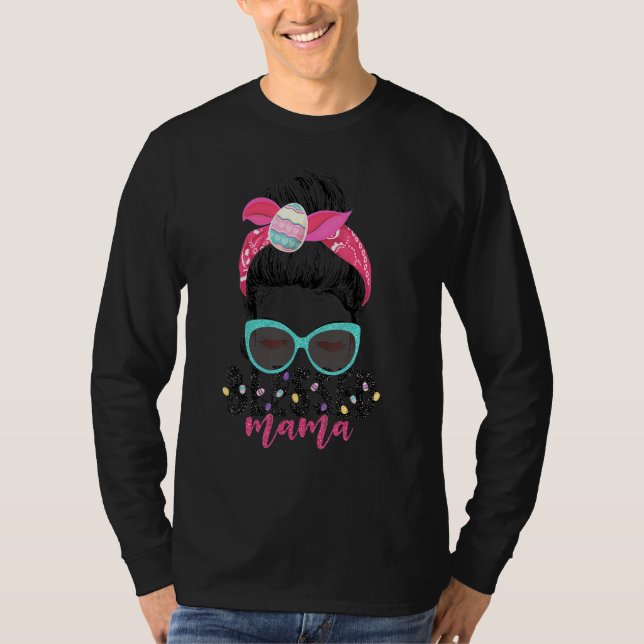 Camiseta Abençoada Mama Mensageira Mulher Páscoa Mãe Figuri (Frente)