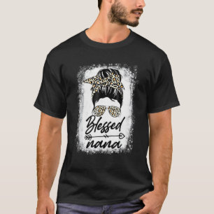 Camiseta Abençoada Nana Leopard Para Mulheres Mães Mãe Mãe