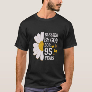 Camiseta Abençoada Por Deus Por 95 Anos 95 Aniversário Dais