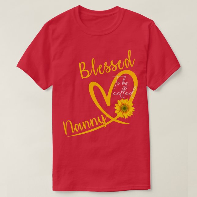Camiseta Abençoada Por Ser Chamada De Avó Cardíaca Mães De  (Frente do Design)