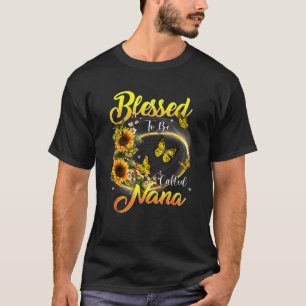 Camiseta Abençoada Por Ser Chamada De Nana Cute Sunflower M