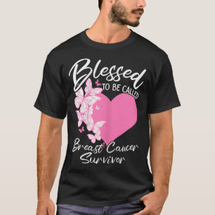 Camiseta Abençoada por ser chamada de sobrevivente do cânce
