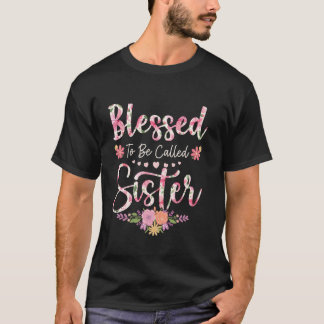 Camiseta Abençoada Por Ser Chamada Irmã Floral As Meninas M