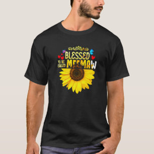 Camiseta Abençoada Seja Chamada De Mulher-Mã-Mã, Sunflower 