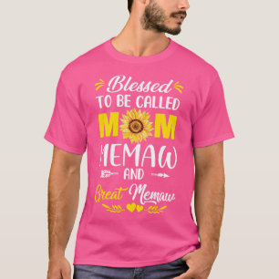 Camiseta Abençoada Seja Chamada Mãe Excelente Memaw Mães