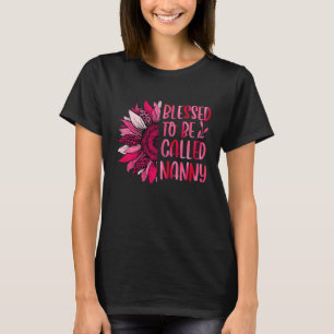 Camiseta Abençoada Seja Chamada Nanny Floral Mothe