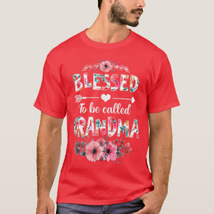 Camiseta Abençoada seja chamada vovó Engraçada Mãe