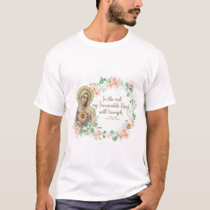 Camiseta Abençoada Virgem Maria Fátima Religiosa Católic