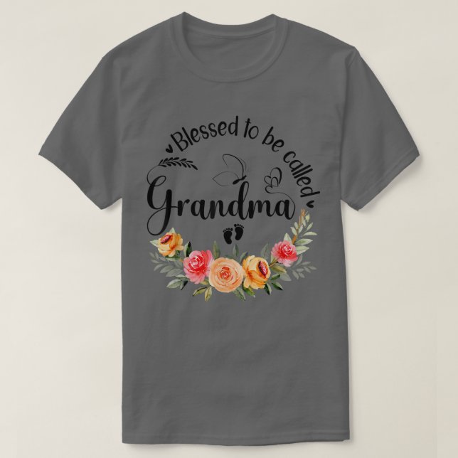 Camiseta Abençoadas Sejam Chamadas De Avó Mulheres Com Deco (Frente do Design)