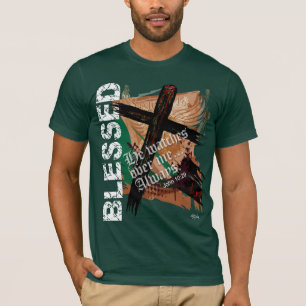 Camiseta Abençoado - 10:29 cristão de John da escritura d