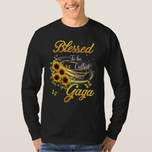 Camiseta Abençoado A Ser Chamado Gaga Sunflower Dia de as m