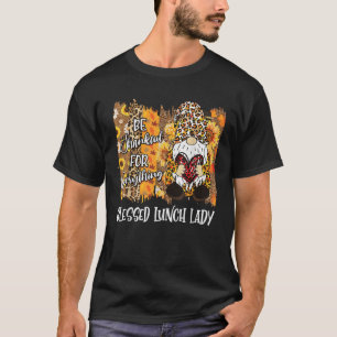 Camiseta Abençoado Almoço Lady Gnome Correspondendo Família