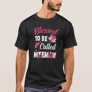 Camiseta Abençoado, Chamado Meemaw Engraçado, Mo