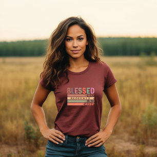 Camiseta Abençoado, Compaixão, Resgatado, Amado e Culto