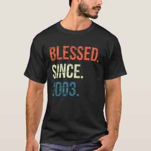 Camiseta Abençoado desde 2003, 18º aniversário da Vintage