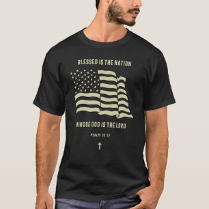Camiseta Abençoado É A Nação Cujo Deus É O Senhor Cristão