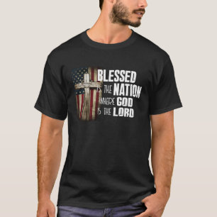 Camiseta Abençoado É A Nação Cujo Deus É O Senhor Cristão