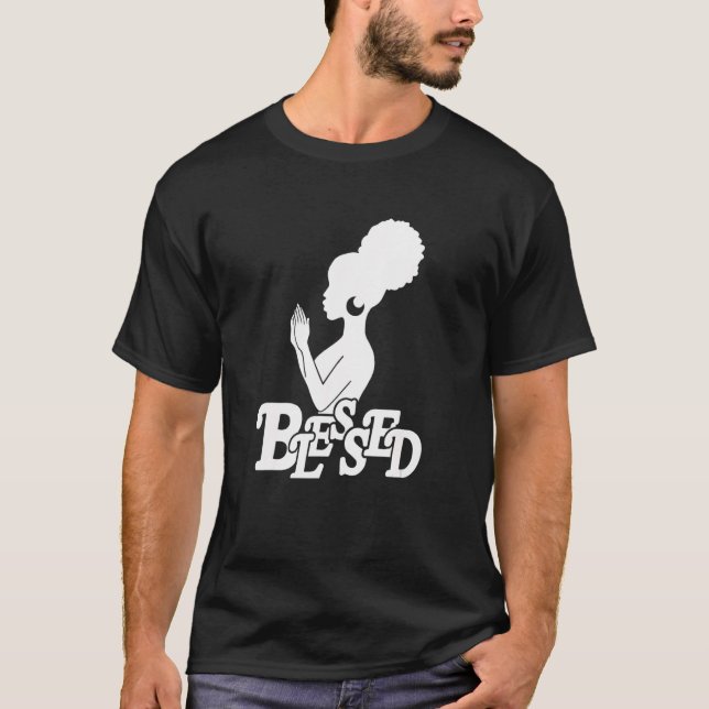 Camiseta Abençoado Graças Abençoado Um (Frente)