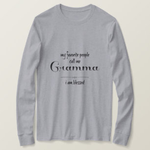 Camiseta Abençoado Gramma (texto em preto)