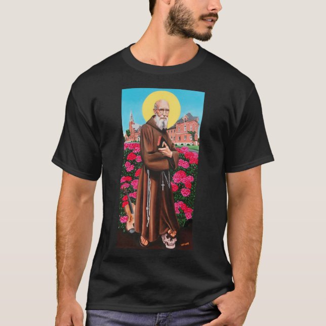 Camiseta Abençoado Padre Solanus Casey Jah Sunny Arts Desig (Frente)