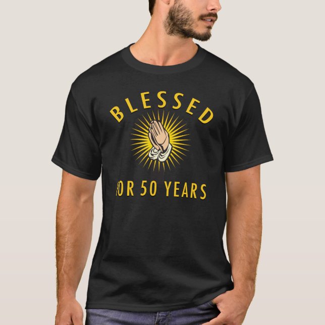 Camiseta Abençoado Por 50 Anos (Frente)
