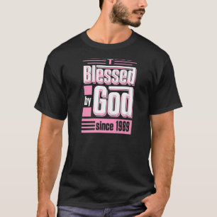 Camiseta Abençoado Por Deus Desde 1989, Christian Themed Bi