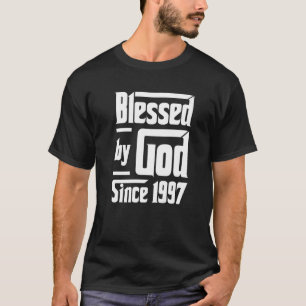 Camiseta Abençoado Por Deus Desde 1997, 25 Birthday Christi