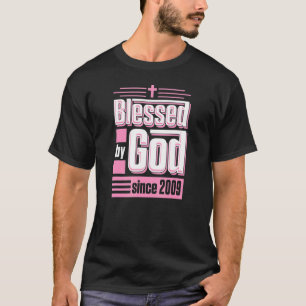 Camiseta Abençoado Por Deus Desde 2009, Christian Themed Bi