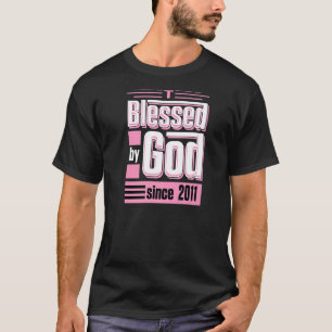 Camiseta Abençoado Por Deus Desde 2011, Christian Themed Bi