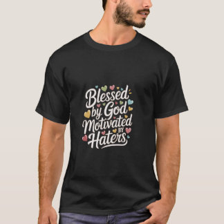 Camiseta Abençoado Por Deus Motivado Pela Positividade Dos 