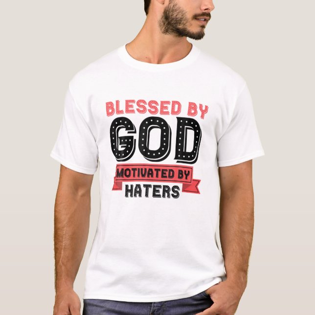 Camiseta Abençoado Por Deus Motivado Por Invedores (Frente)