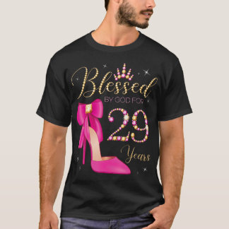 Camiseta Abençoado Por Deus Por 29 Anos 29 De Aniversário