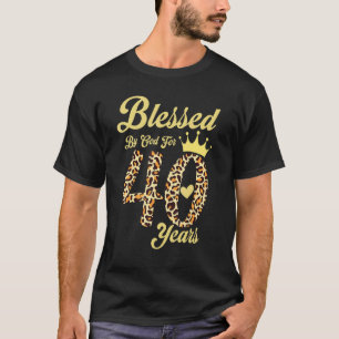 Camiseta Abençoado Por Deus Por 40 Anos Happyaniversário de