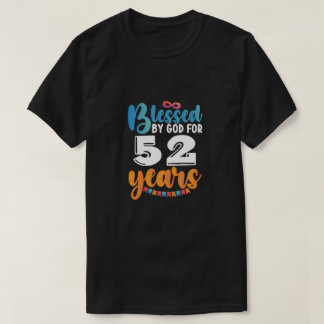 Camiseta Abençoado por Deus por 52 anos
