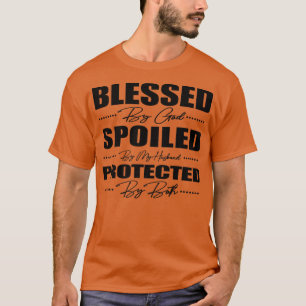 Camiseta Abençoado Por Deus Que Meu Marido Protegeu Por