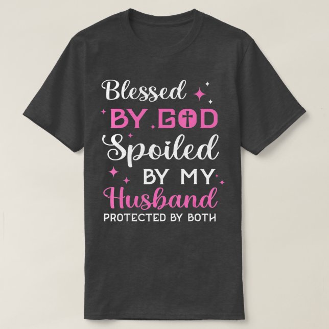Camiseta Abençoado Por Deus Que O Marido Christian O Ch (Frente do Design)